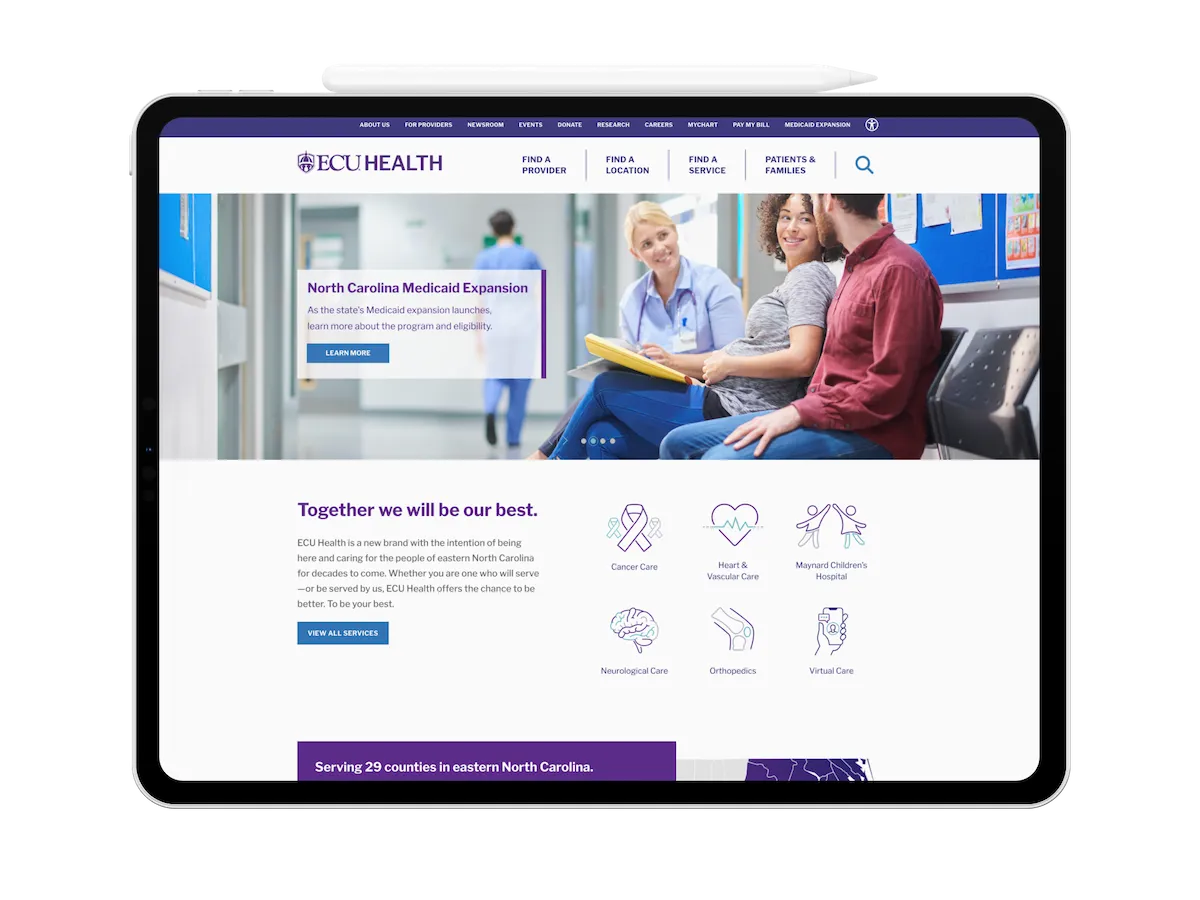 Healthcare website design