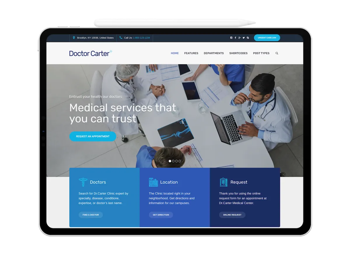 Medical website design