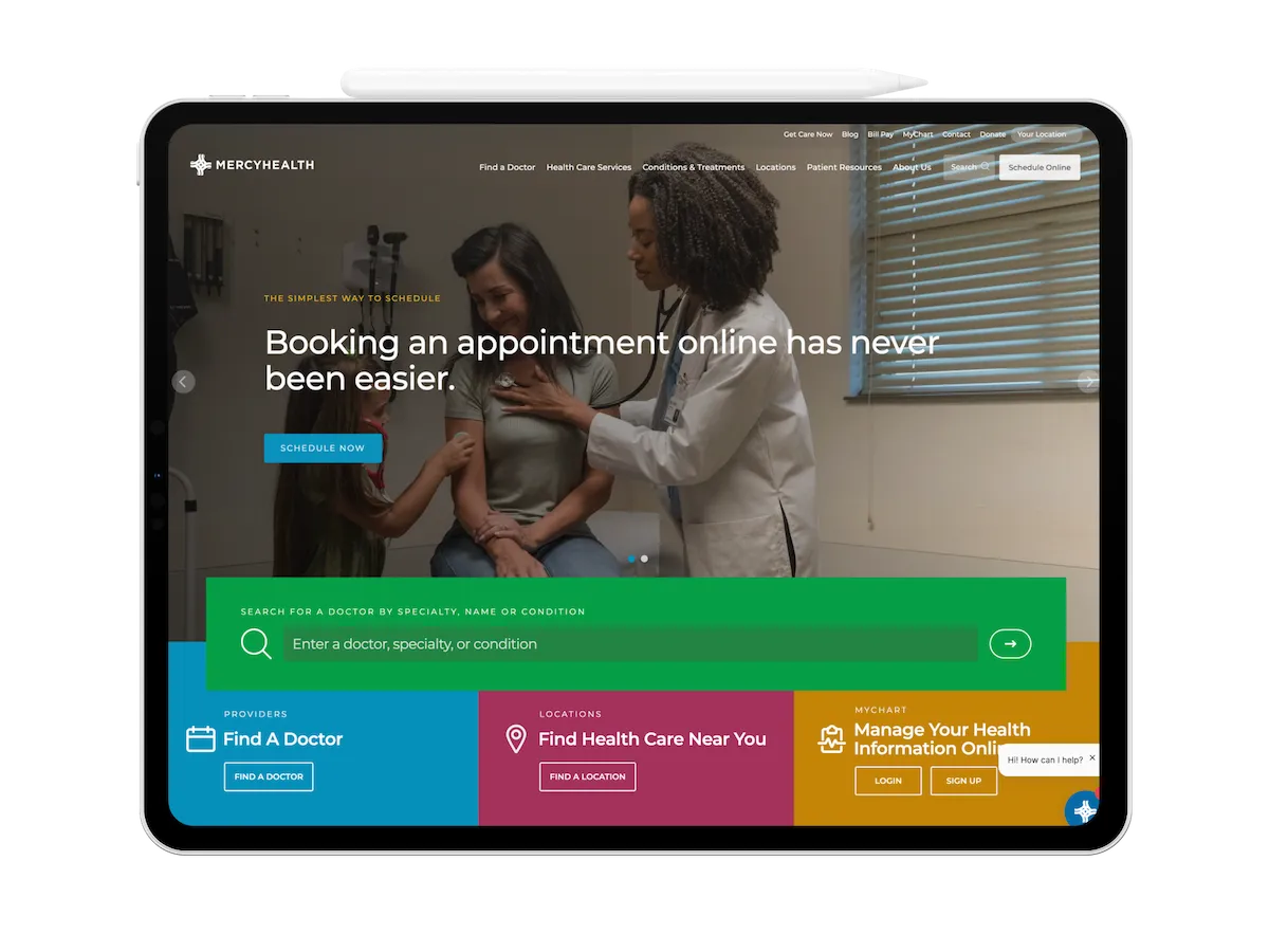 Medical practice website design