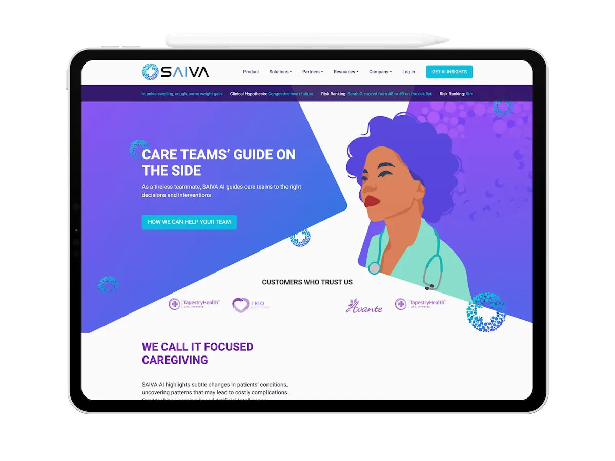 Creative healthcare website