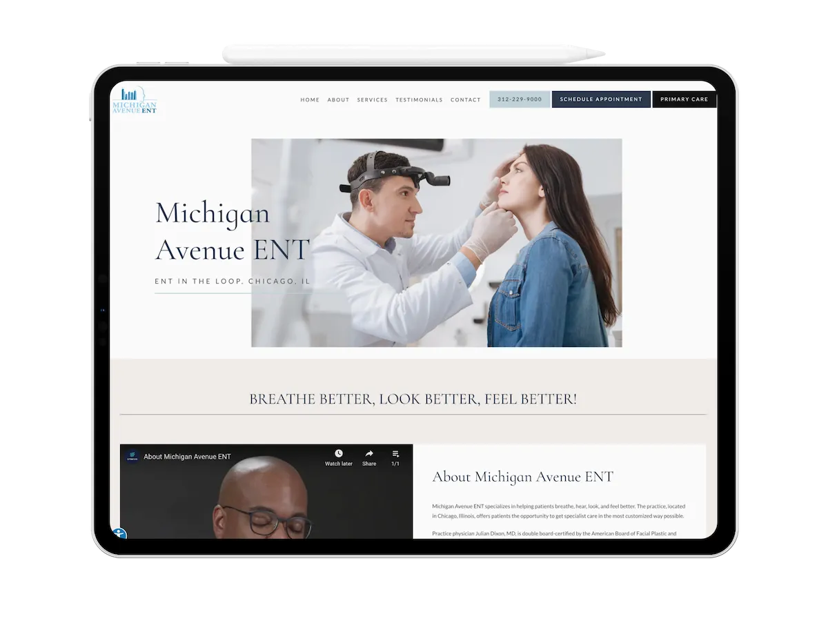 Doctor practice website