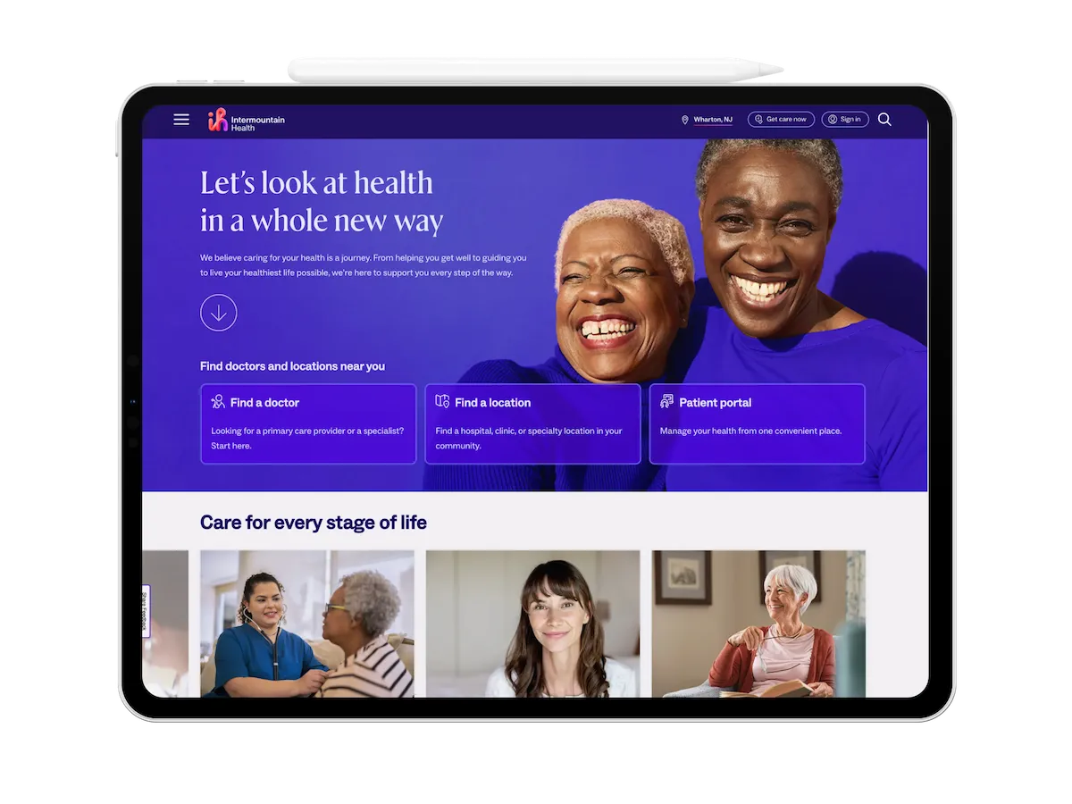 Healthcare marketing website