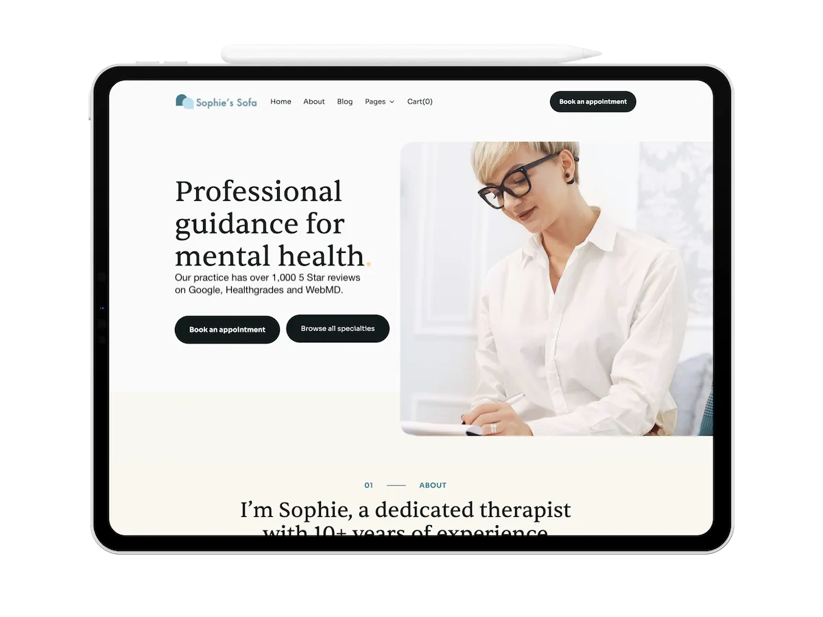 Medical website design