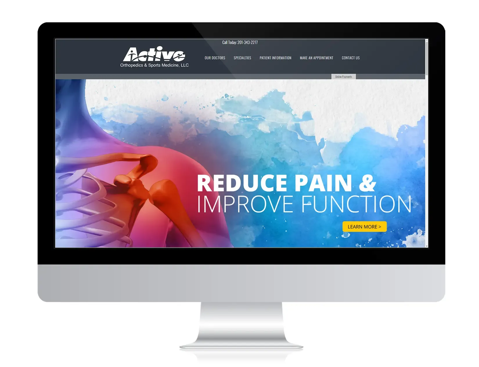 Active Orthopedics website after Hexapoint