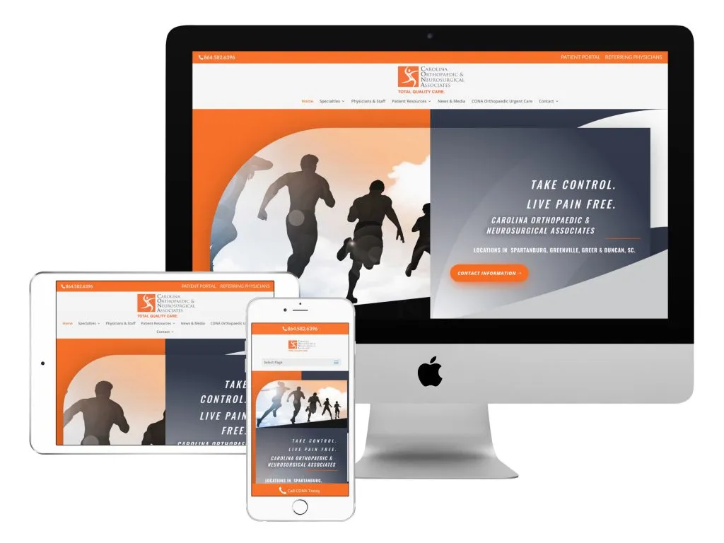 Carolina Orthopedic & Neurosurgical website design