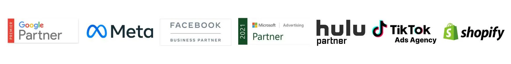 Hexapoint certified partner platforms — Google, Meta, Microsoft, and the major social media and ad networks