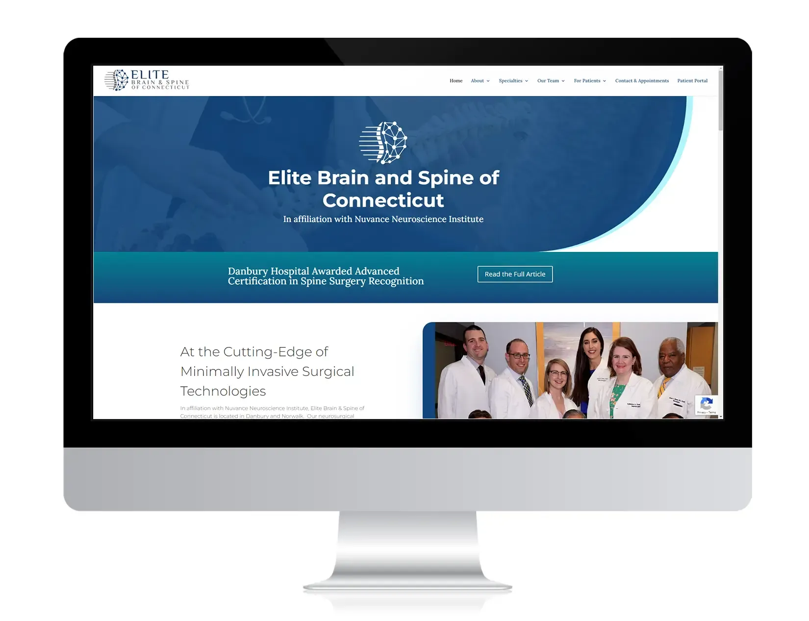 Elite Brain & Spine of CT website after Hexapoint