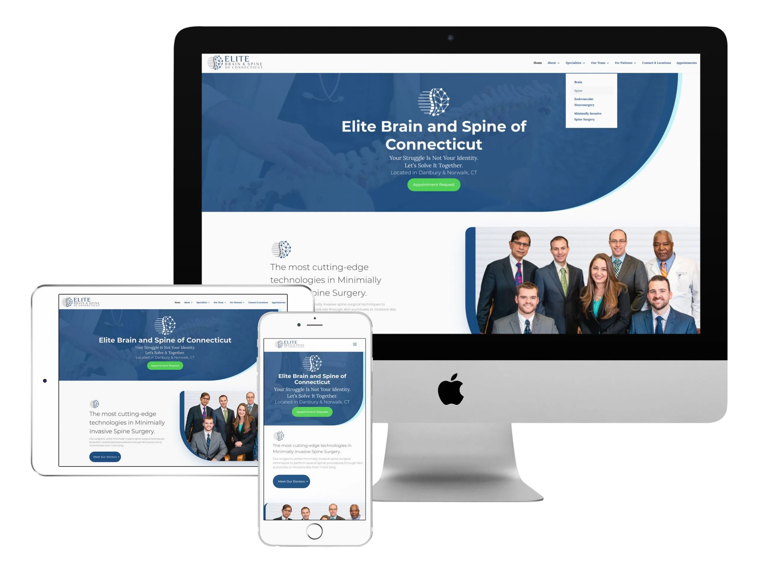 Elite Brain & Spine website design