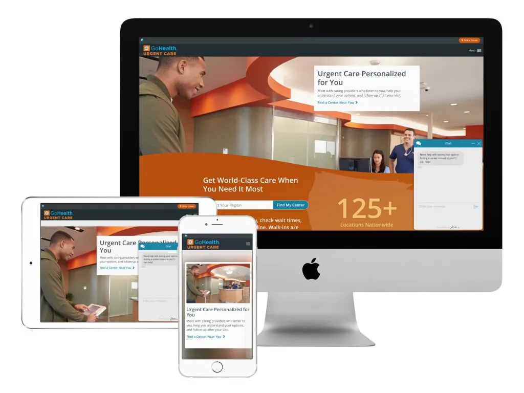 GoHealth Urgent Care website design