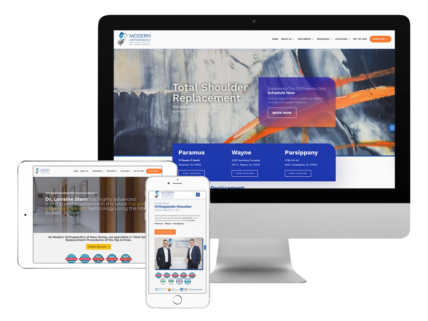 Modern Orthopedics website design