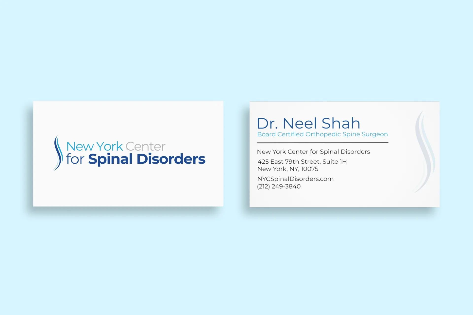 New York Center for Spinal Disorders brand mockup
