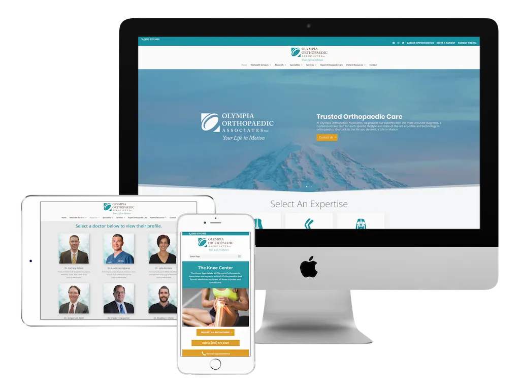 Olympia Orthopedics website design