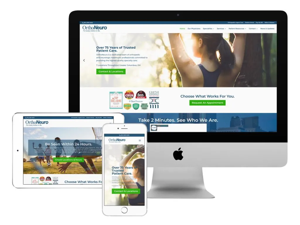 OrthoNeuro website design