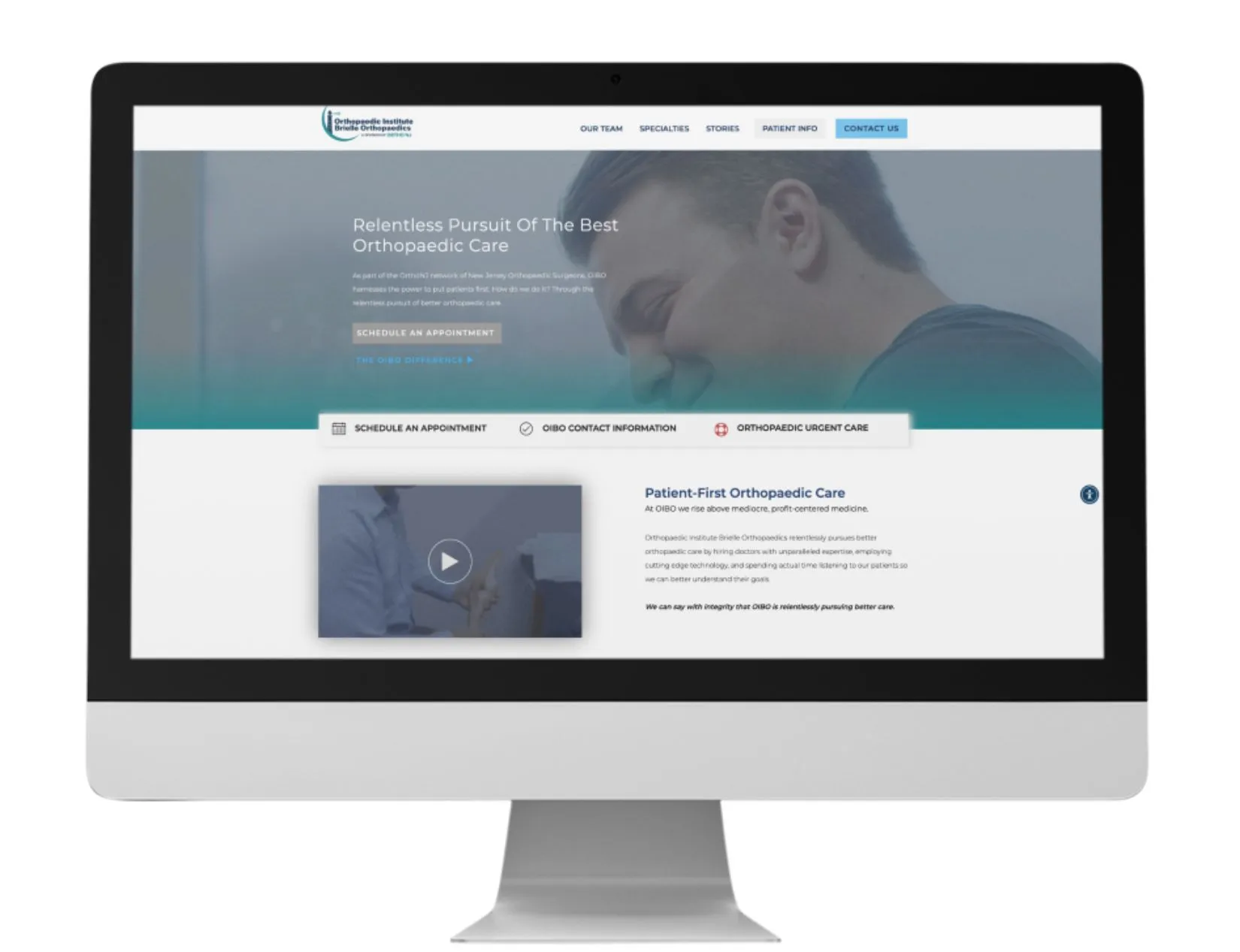 Orthopedic Institute website after Hexapoint