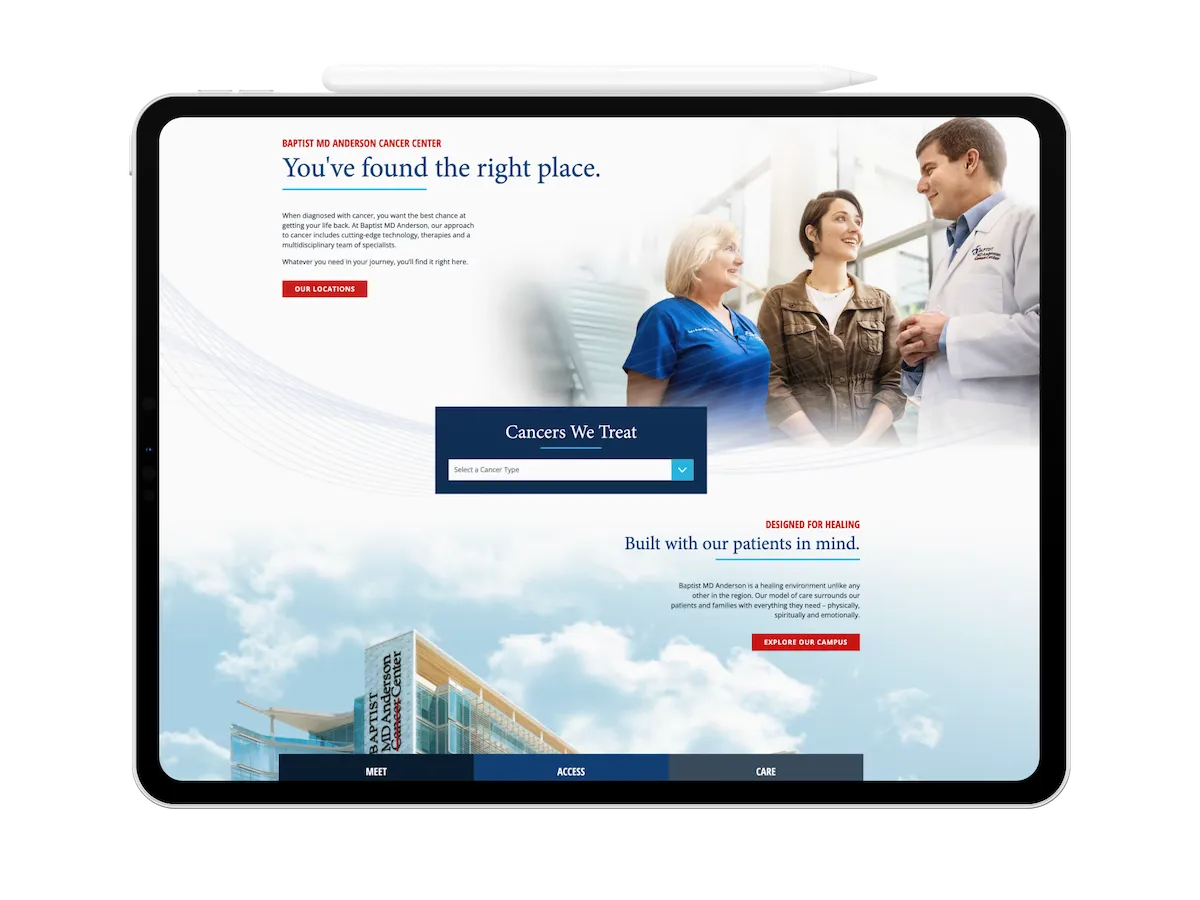 Healthcare website design