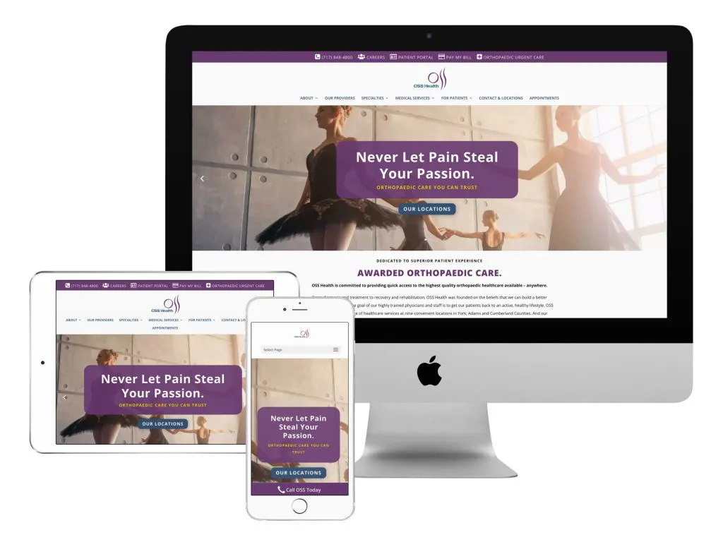 OSS Health website design