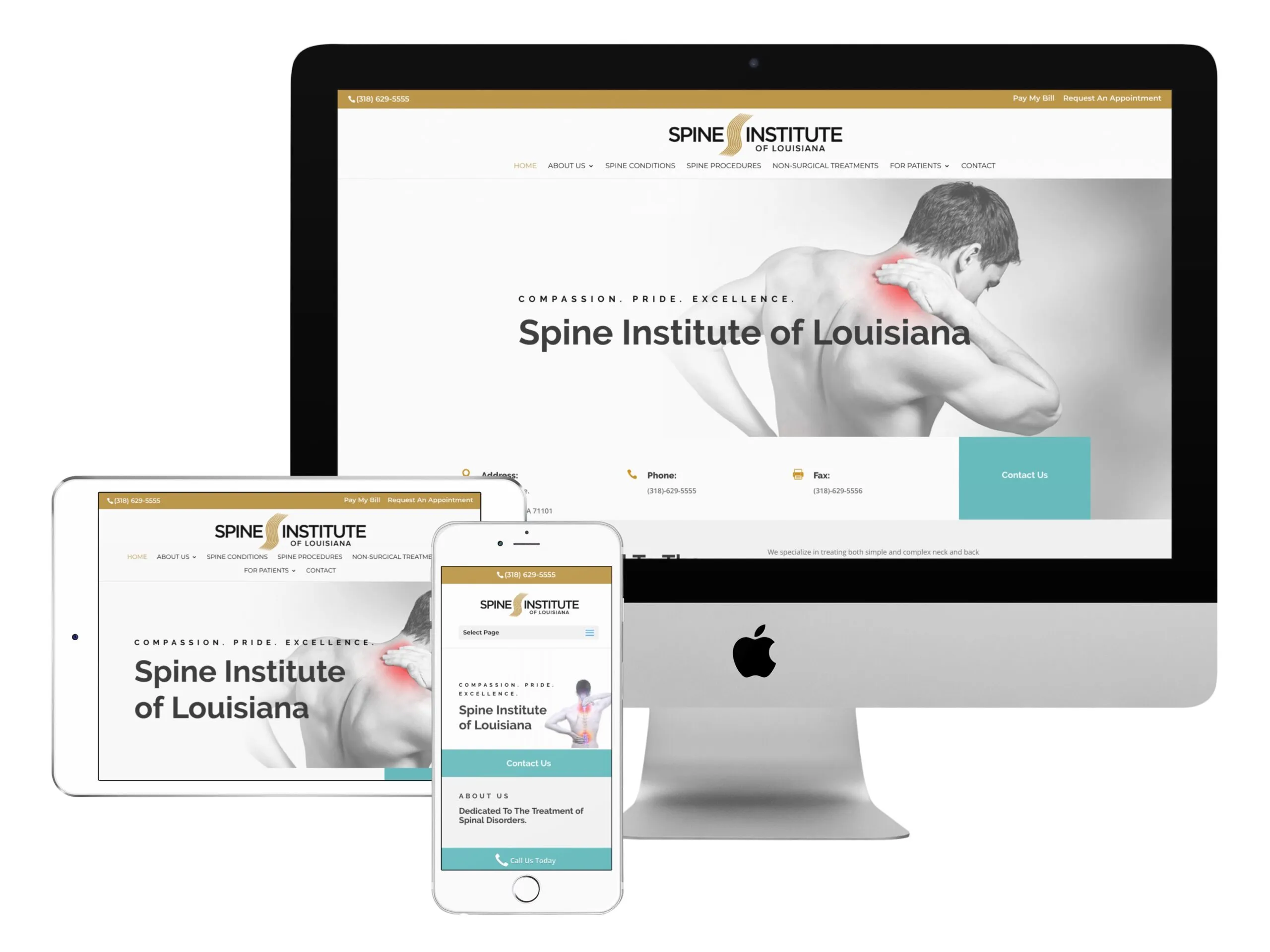 Spine Institute of Louisiana website design