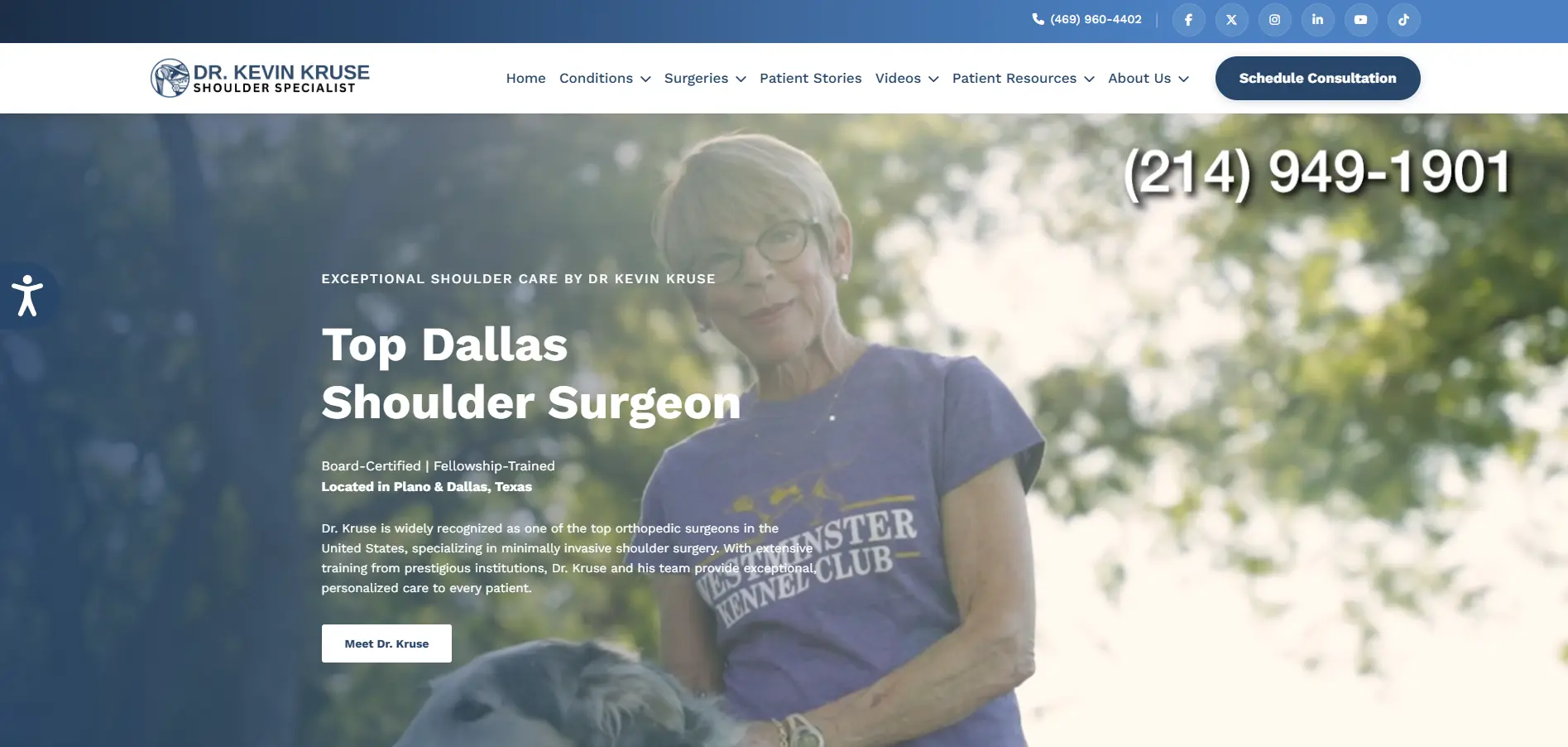 Orthopedic specialty practice website