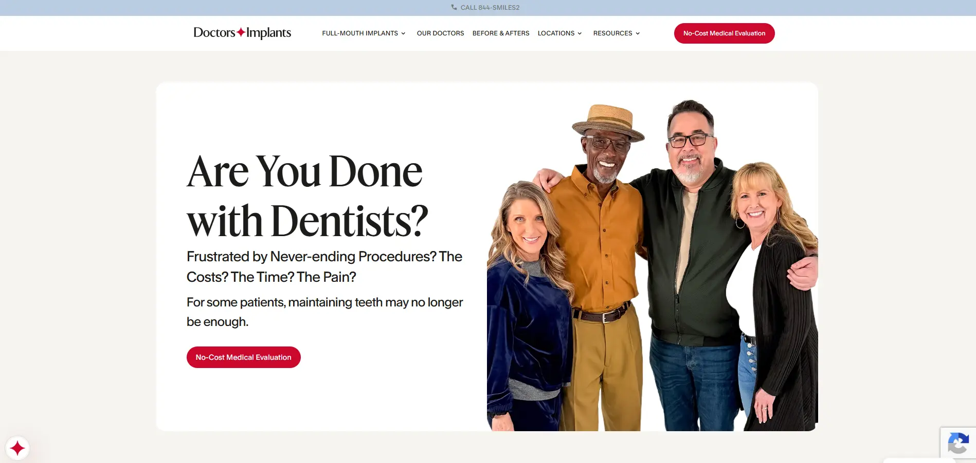 Dental implants practice website